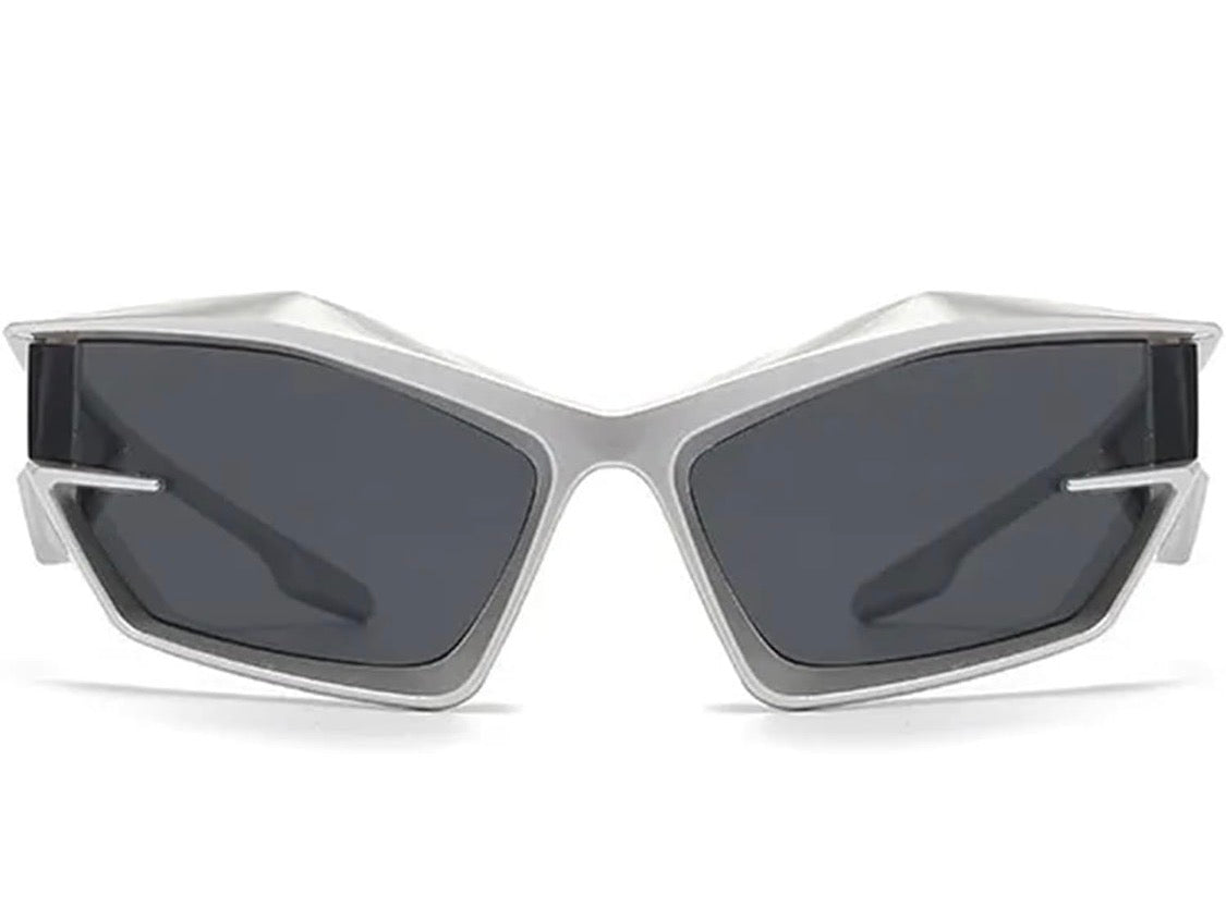 AUGEN Cool Futuristic Y2K Sunglasses Men Women Sports Wraparound Shield Cat Eye Glass Alien Space Shades (223)