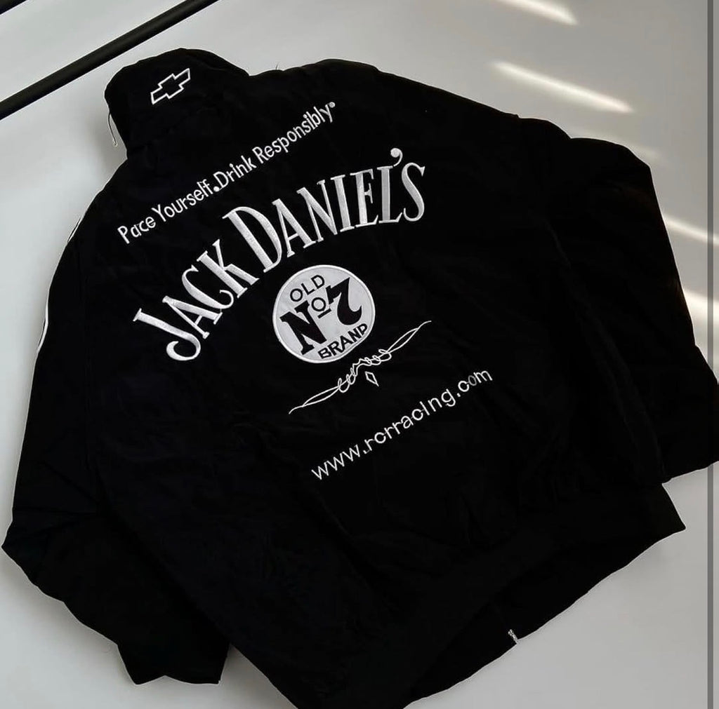 EXOTIX Black Embroidered Racing Jacket