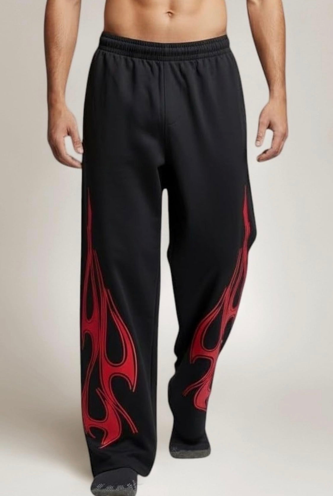 Red Flame Unisex Flame Graphic Lower