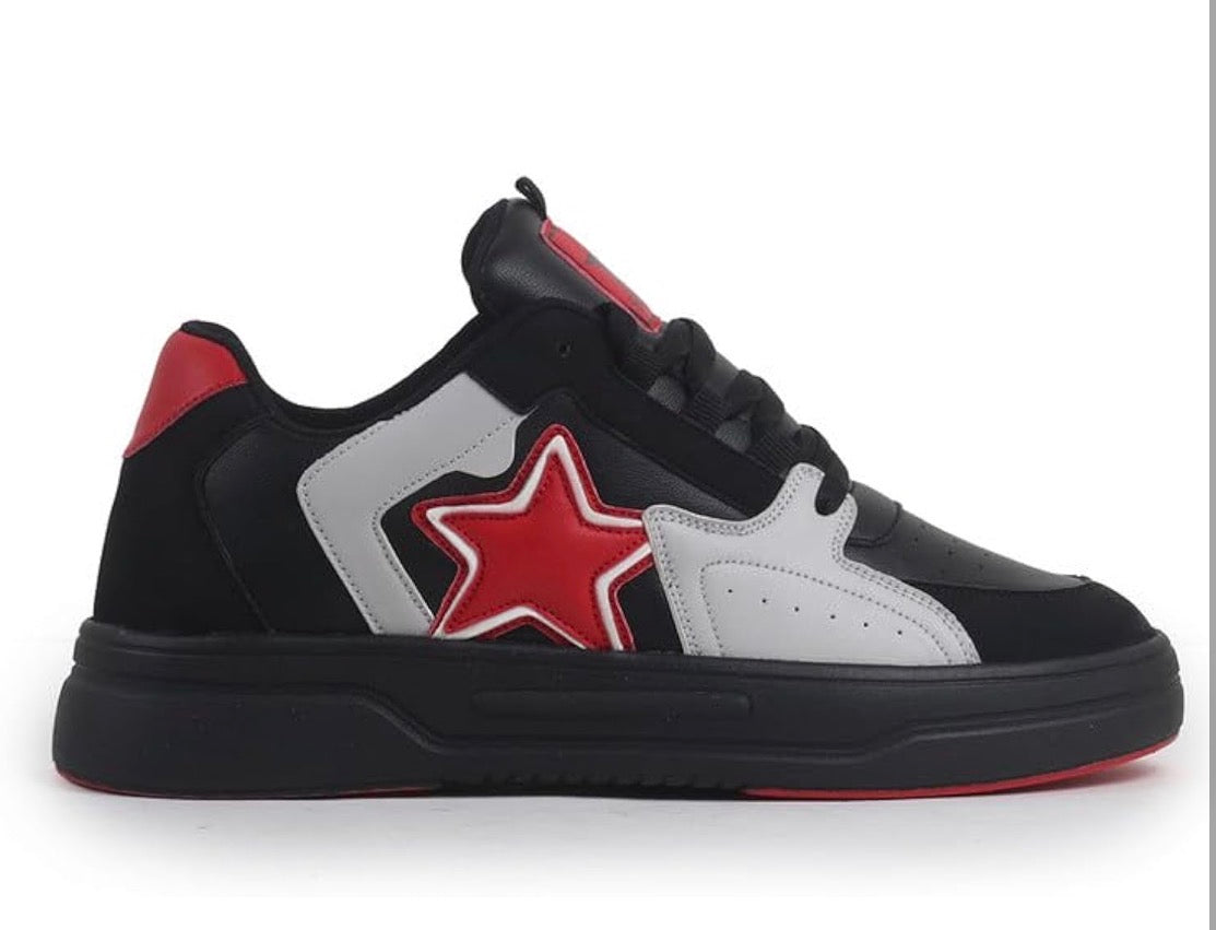 FAUSTO Men's Colorblocked Mid Top Breathable Lace-Up Sneaker Shoes|