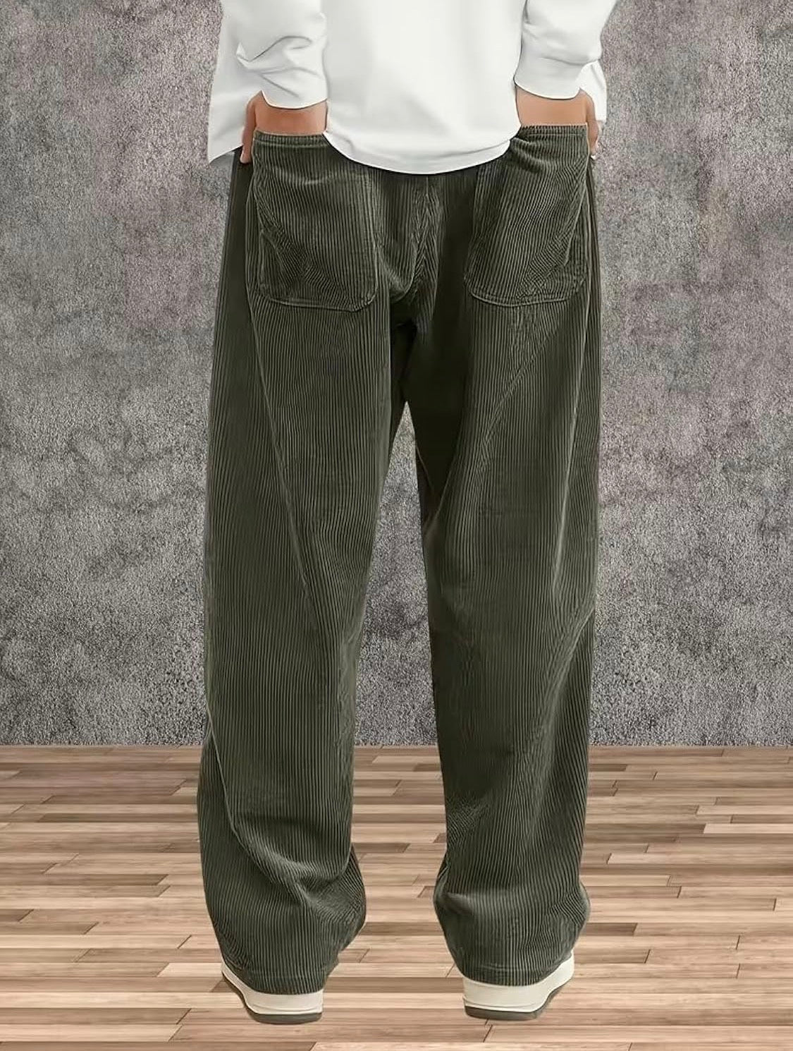 Samfor Men's Comfortable Baggy Corduroy Pants