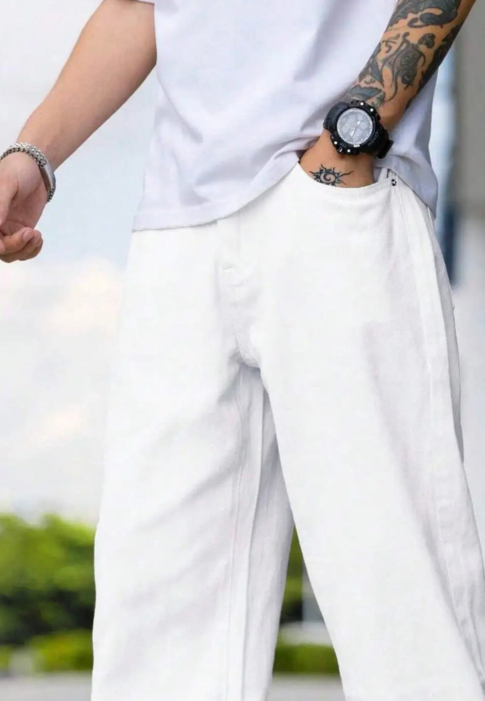 ALPHA TRIBE Men Mid-Rise Relaxed Fit Denim Jeans