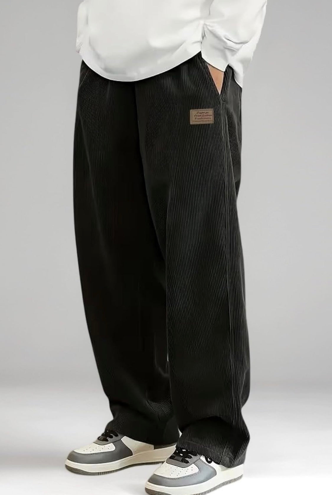 Samfor Men's Comfortable Baggy Corduroy Pants