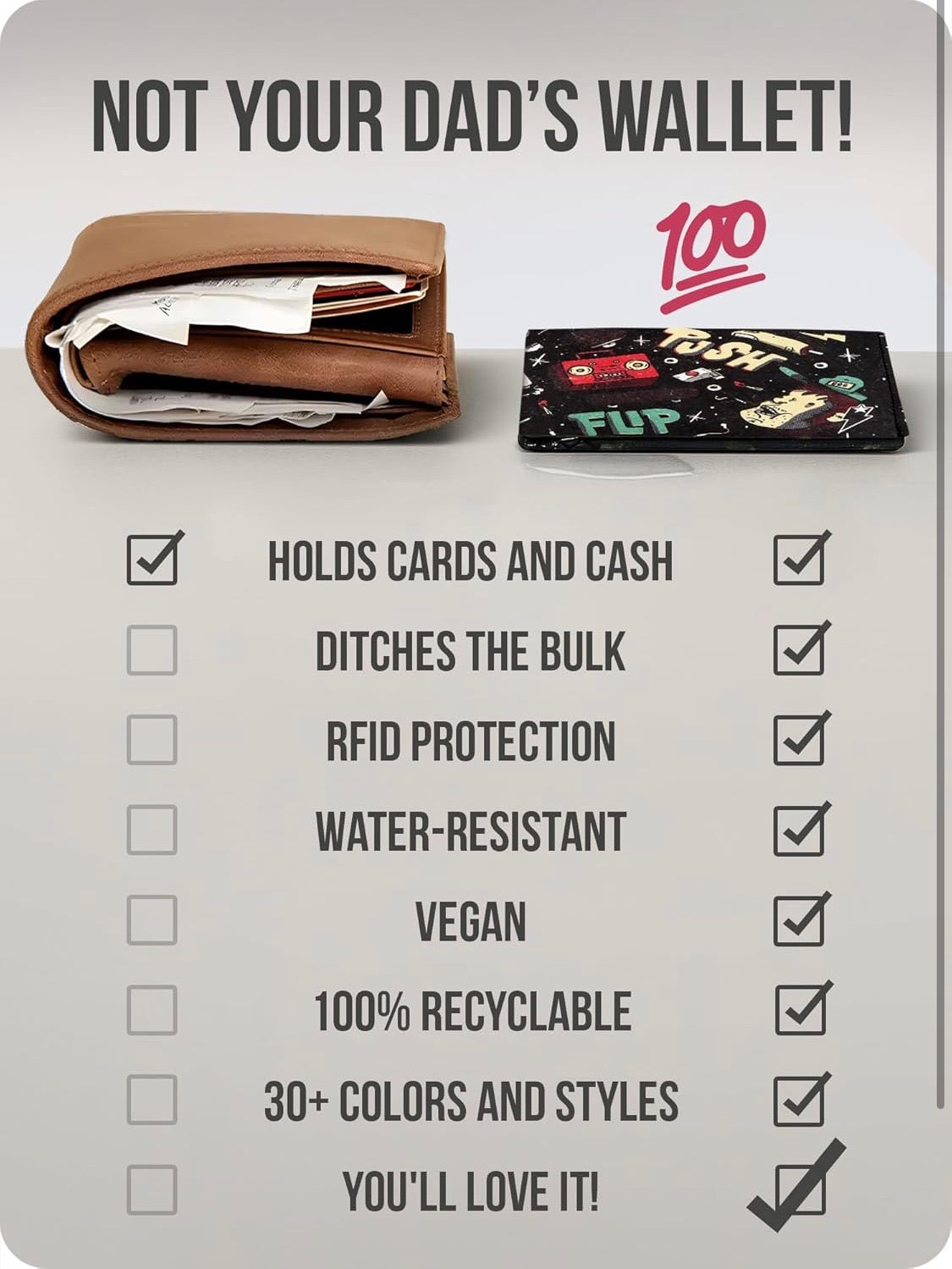 Supervek Skatelife Paper Slim Wallet