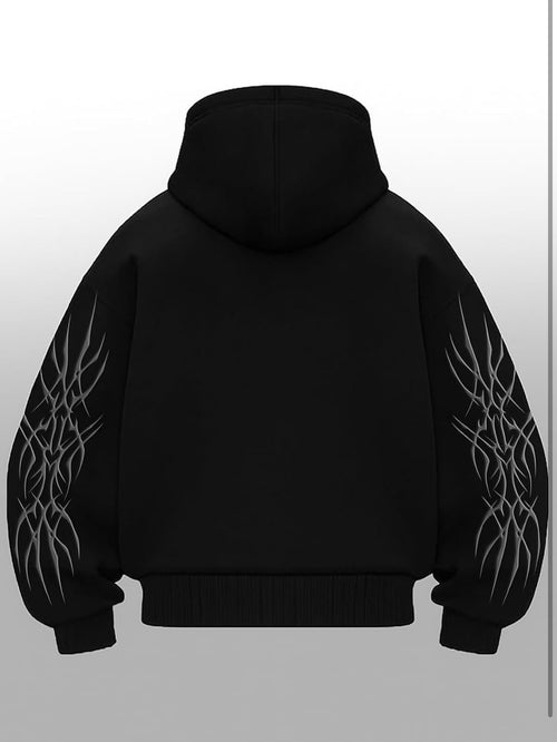 BE SAVAGE Ninja Balaclava Zipper Hoodie Zipper Jacket for Men Winterwear Jackets for Men