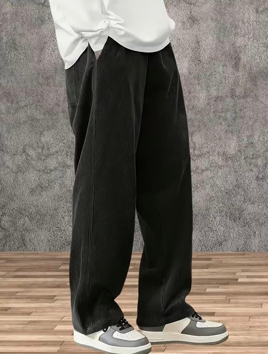 Samfor Men's Comfortable Baggy Corduroy Pants