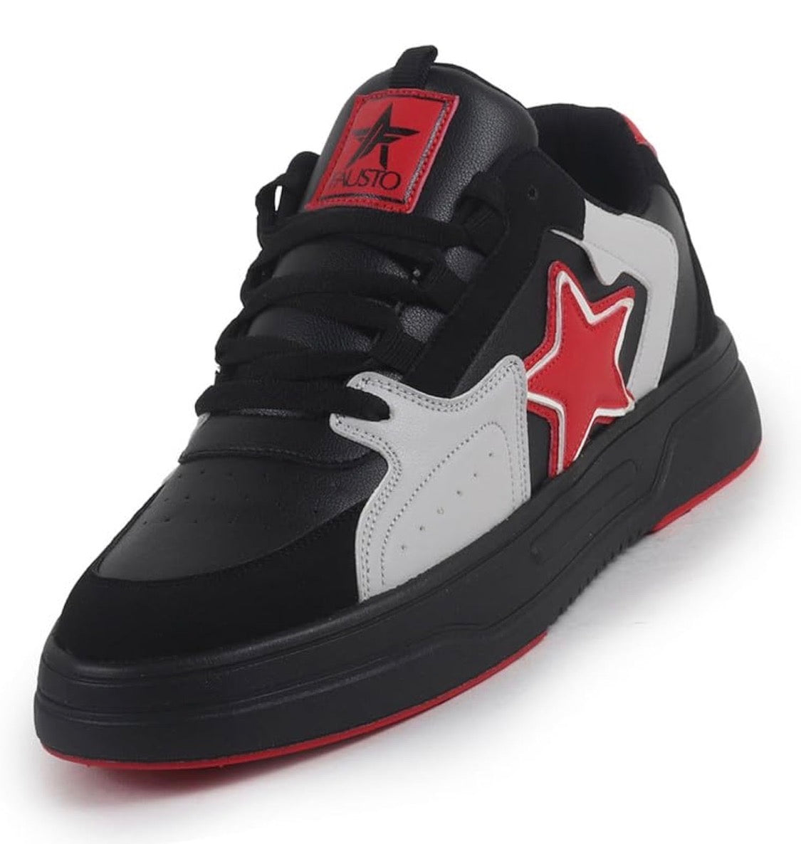 FAUSTO Men's Colorblocked Mid Top Breathable Lace-Up Sneaker Shoes|