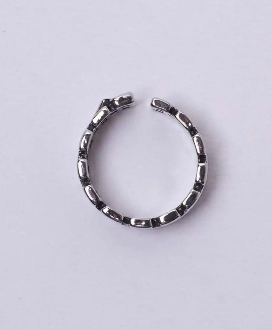 SALTY ALPHA Men Anti-Tarnish Stainless Steel Band Ring