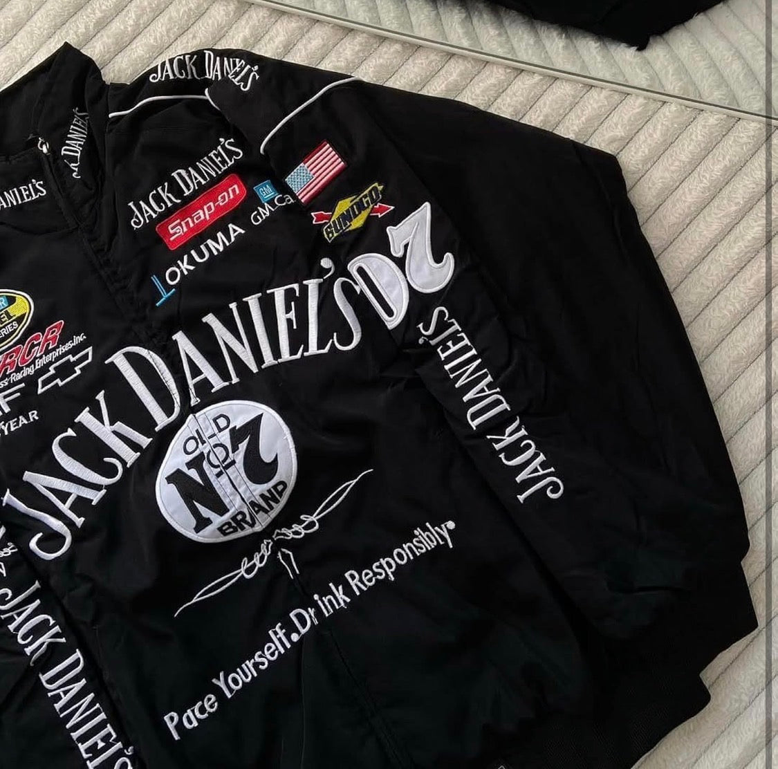 EXOTIX Black Embroidered Racing Jacket