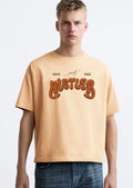 BUDA JEANS CO Men Typographic Print Oversized Fit Round-Neck T-Shirt