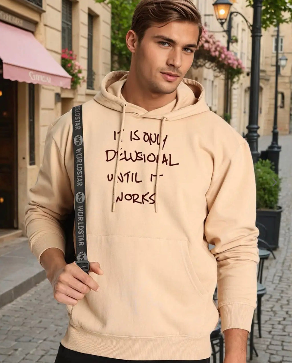 BENE KLEED Men Relaxed Fit Graphic Printed Hoodie