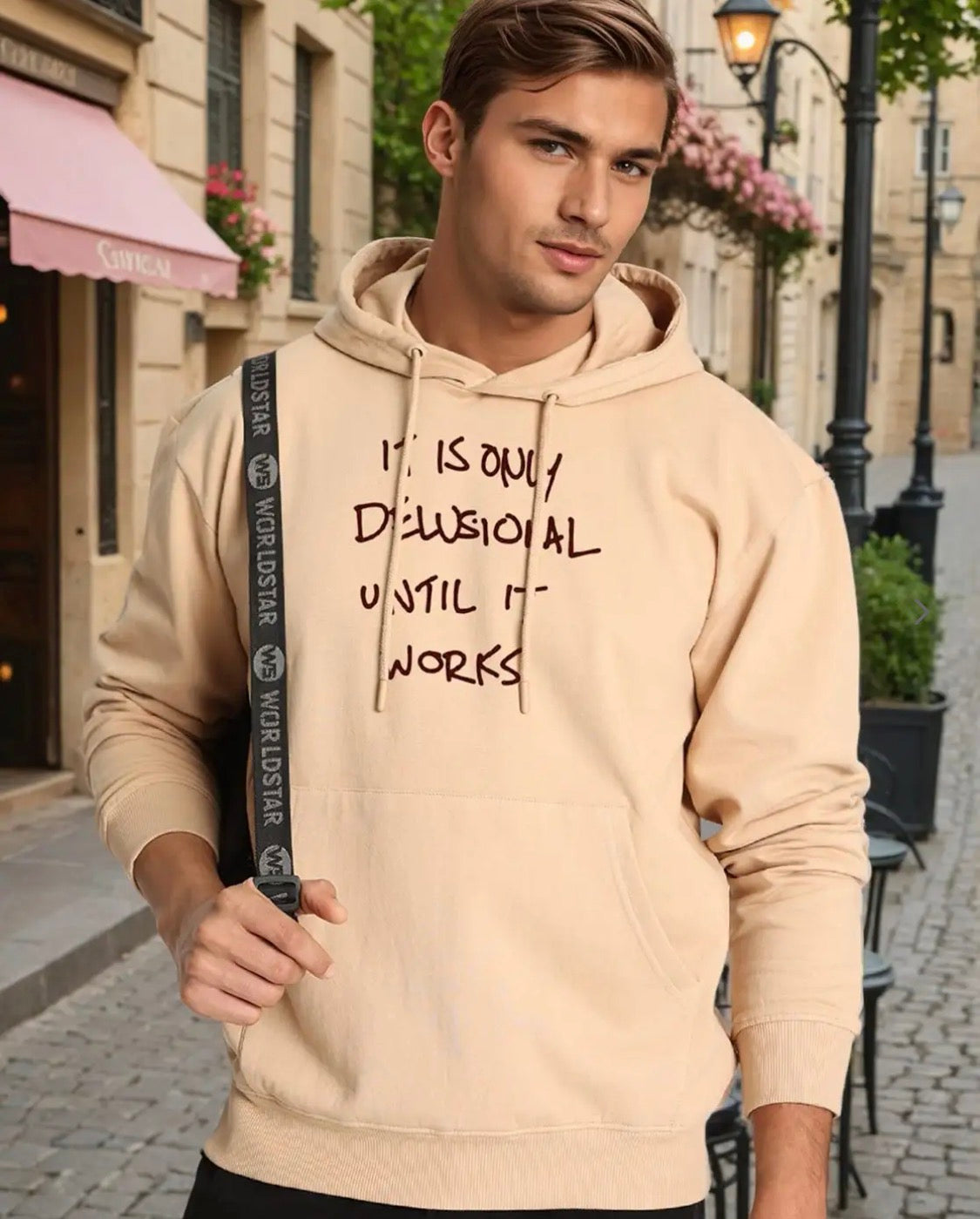 BENE KLEED Men Relaxed Fit Graphic Printed Hoodie