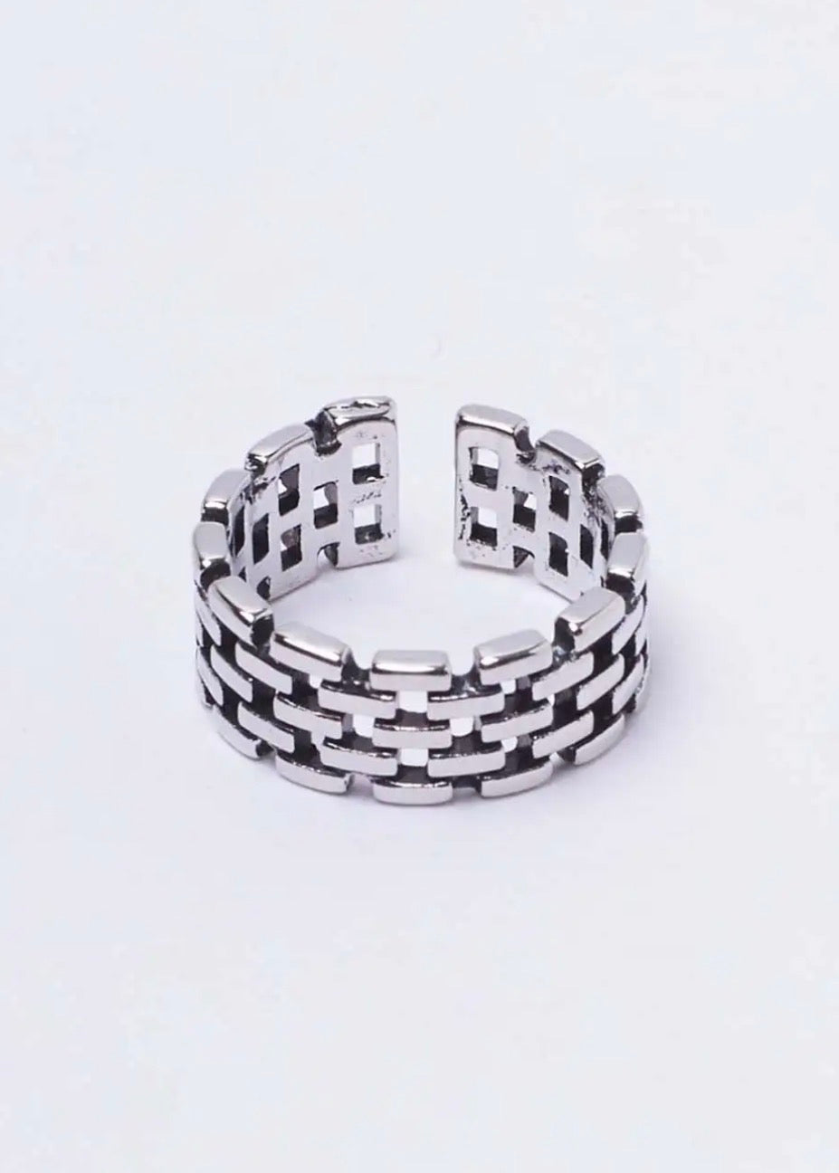 SALTY ALPHA Men Anti-Tarnish Stainless Steel Band Ring