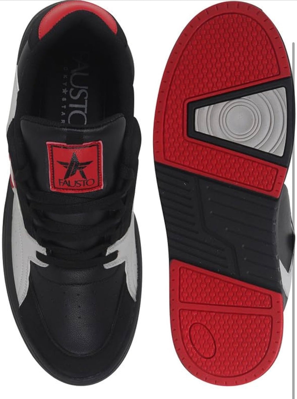 FAUSTO Men's Colorblocked Mid Top Breathable Lace-Up Sneaker Shoes|