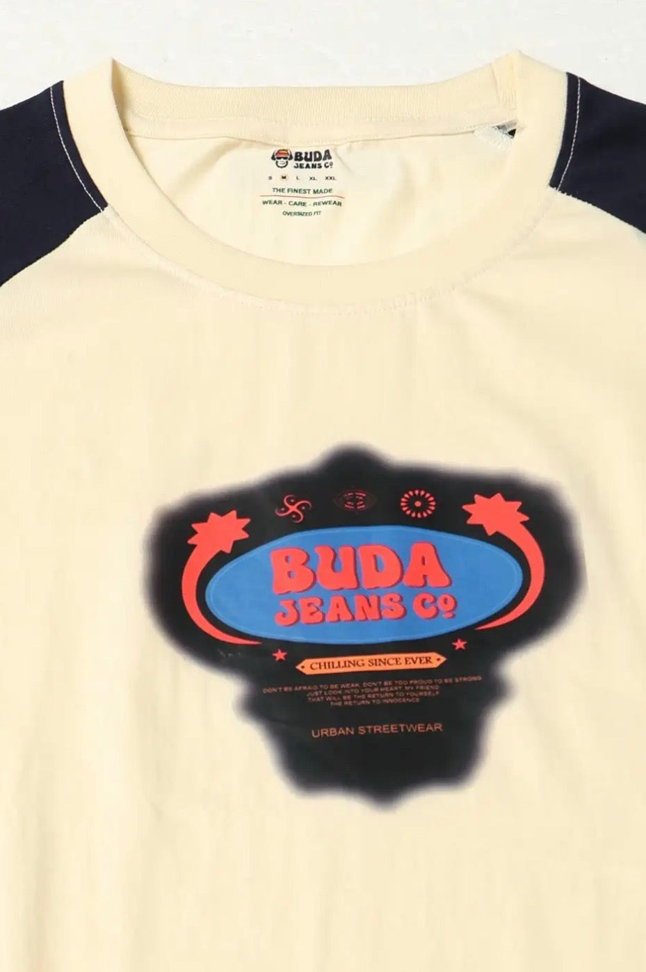 BUDA JEANS CO Colourblock Loose Fit Crew-Neck T-Shirt