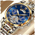 KITCONE Multicolour Dial Analogue Men's Wrist Watch with Date Calendar, Metal Case and Strap