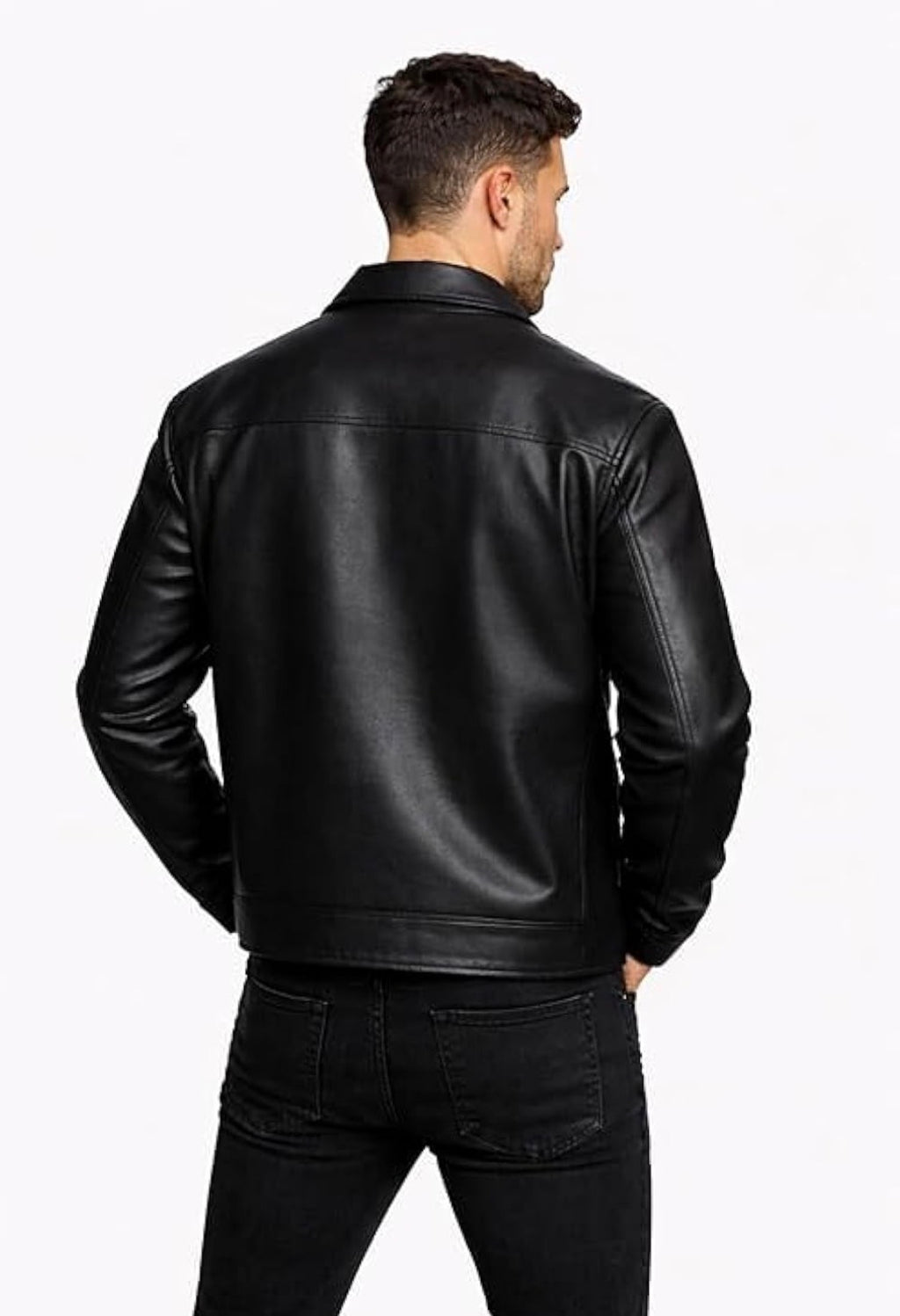 Faux Leather Oversized Coach Jacket