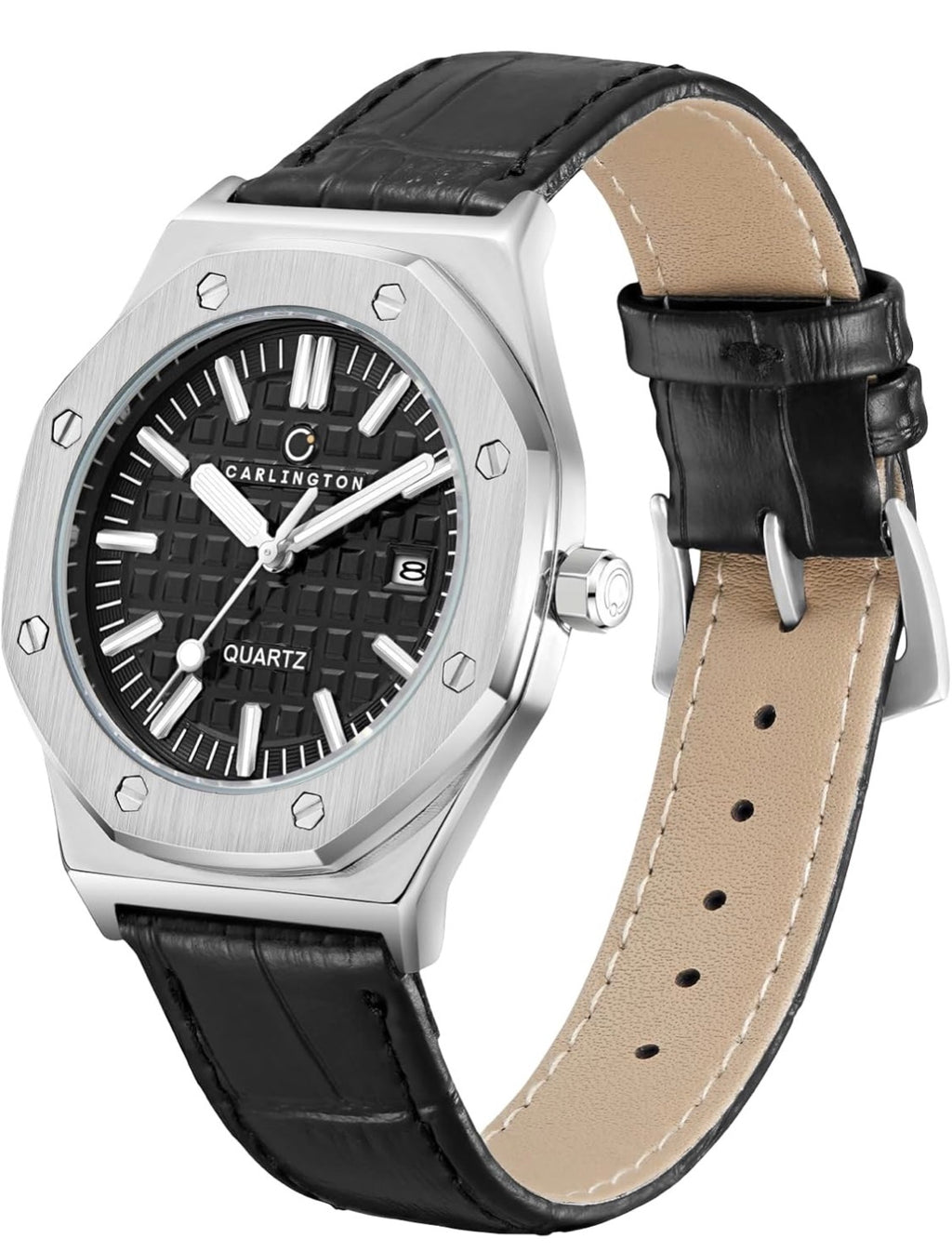 Carlington Meridian Series Analog Men Wrist Watches with Premium Leather Belt Strap | Premium Fashion Watches for Gents | CT - 4040