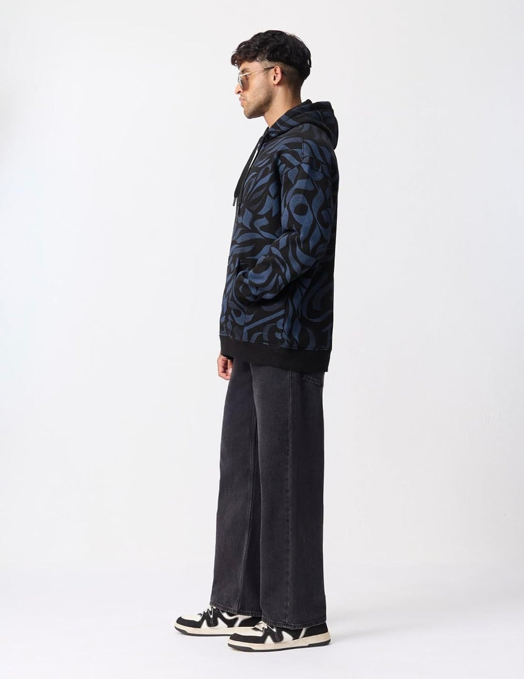 The Souled Store Calligraphy Men and Boys Full Sleeves Hoodie