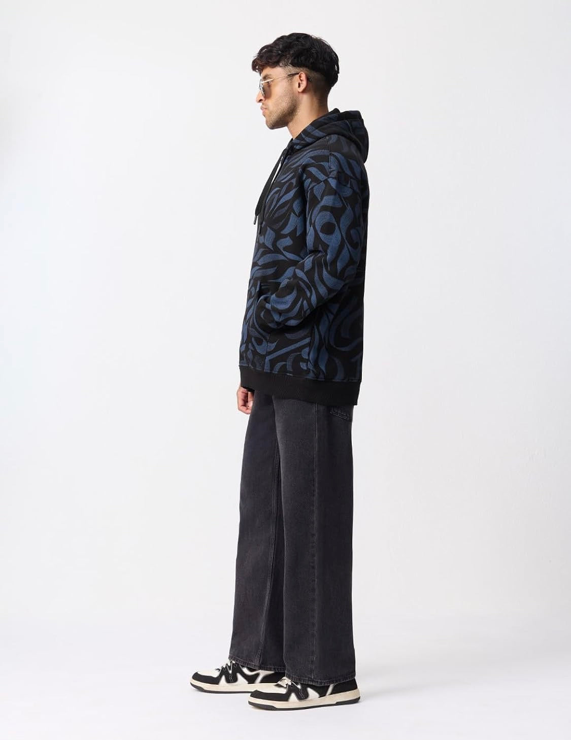 The Souled Store Calligraphy Men and Boys Full Sleeves Hoodie