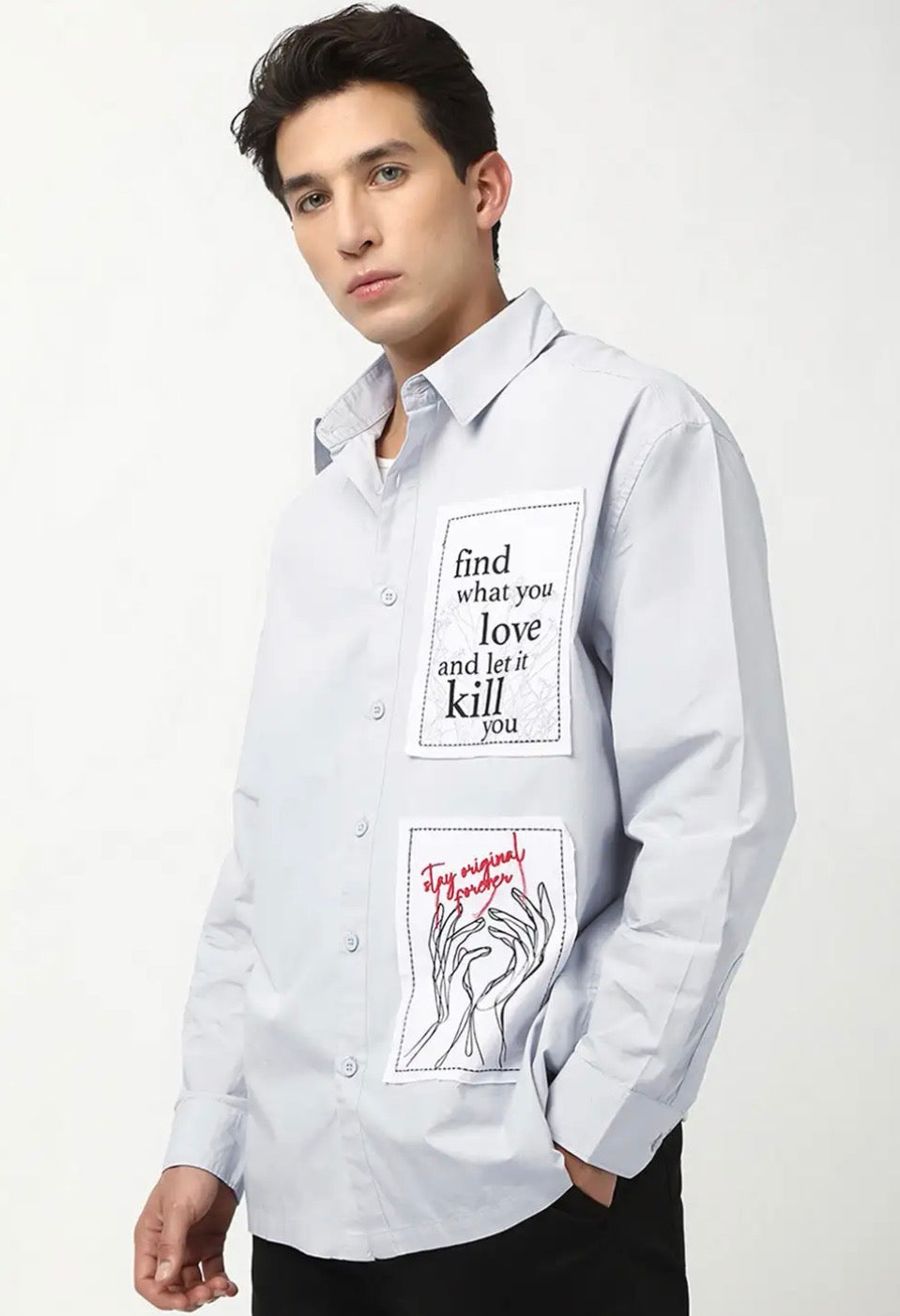 BEWAKOOF Men Graphic Print Oversized Fit Shirt
