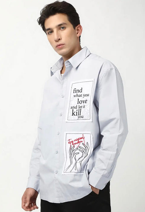BEWAKOOF Men Graphic Print Oversized Fit Shirt
