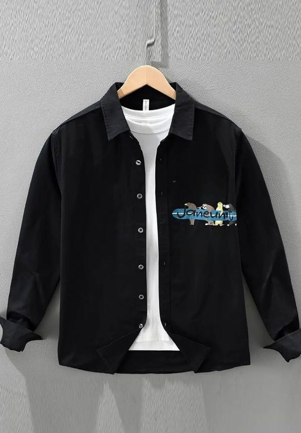 BUDA JEANS CO Men Embroidered Regular Fit Cotton Shirt