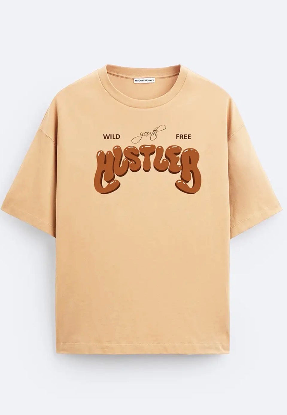BUDA JEANS CO Men Typographic Print Oversized Fit Round-Neck T-Shirt