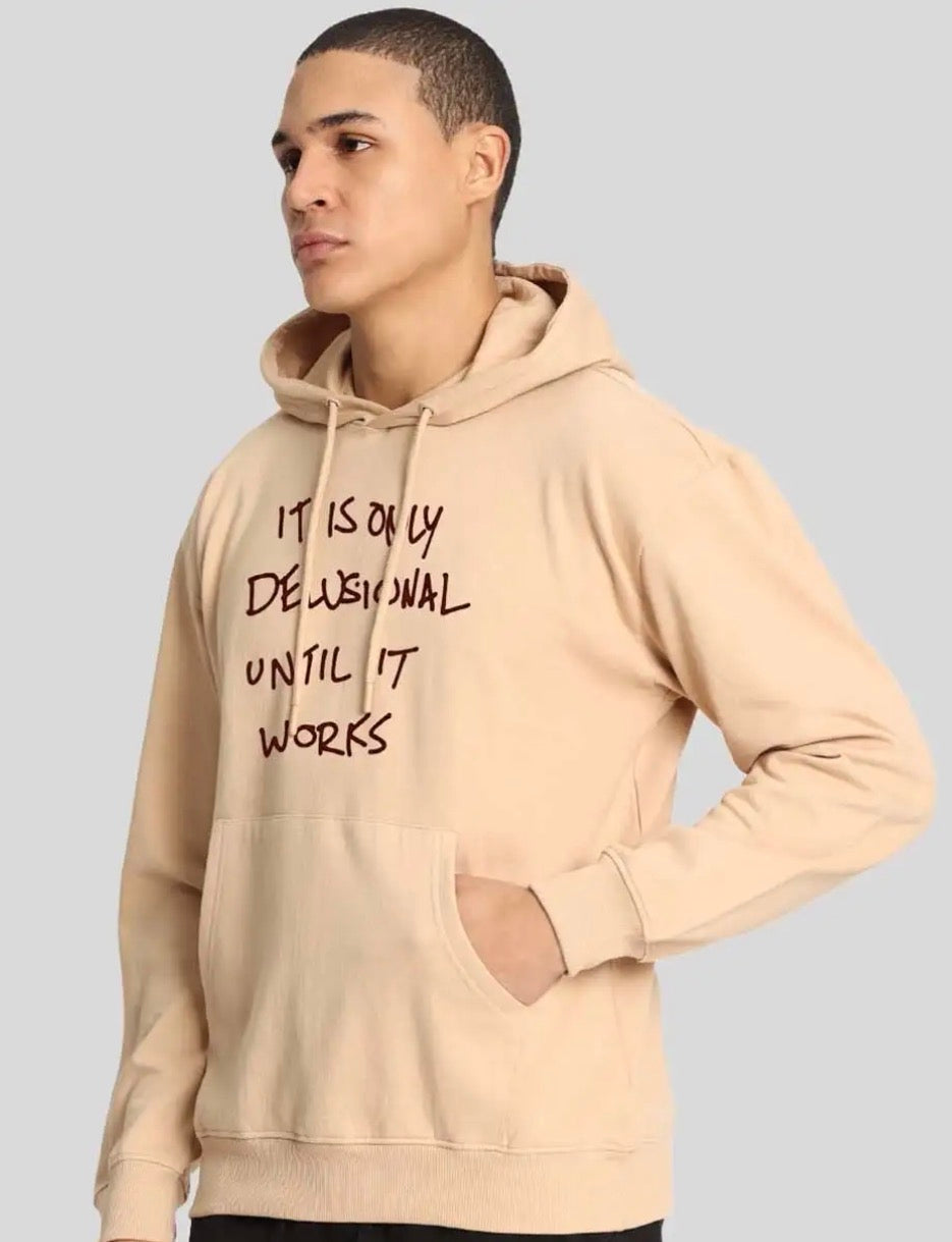 BENE KLEED Men Relaxed Fit Graphic Printed Hoodie
