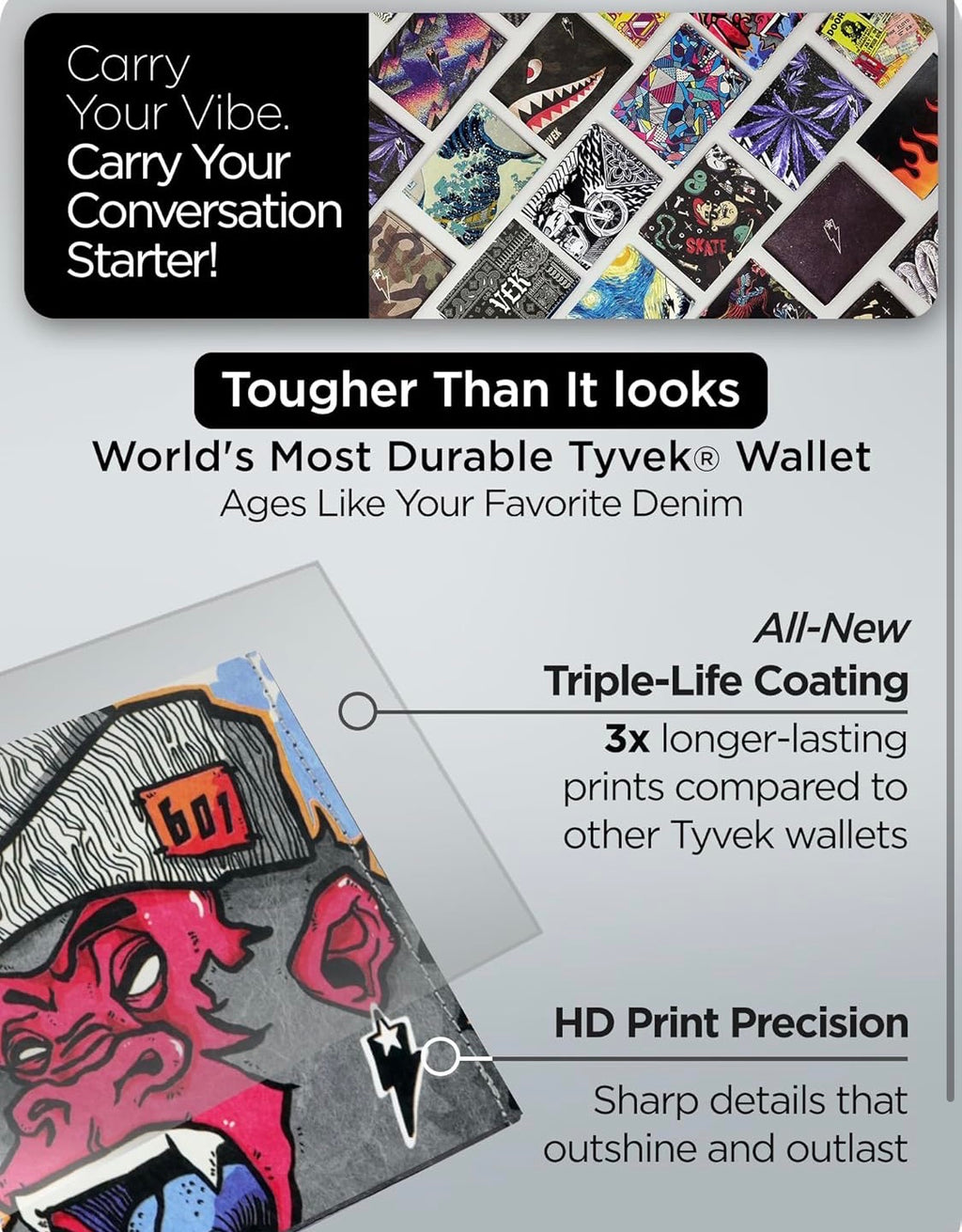 Supervek Monkey Anime Paper Slim Wallet