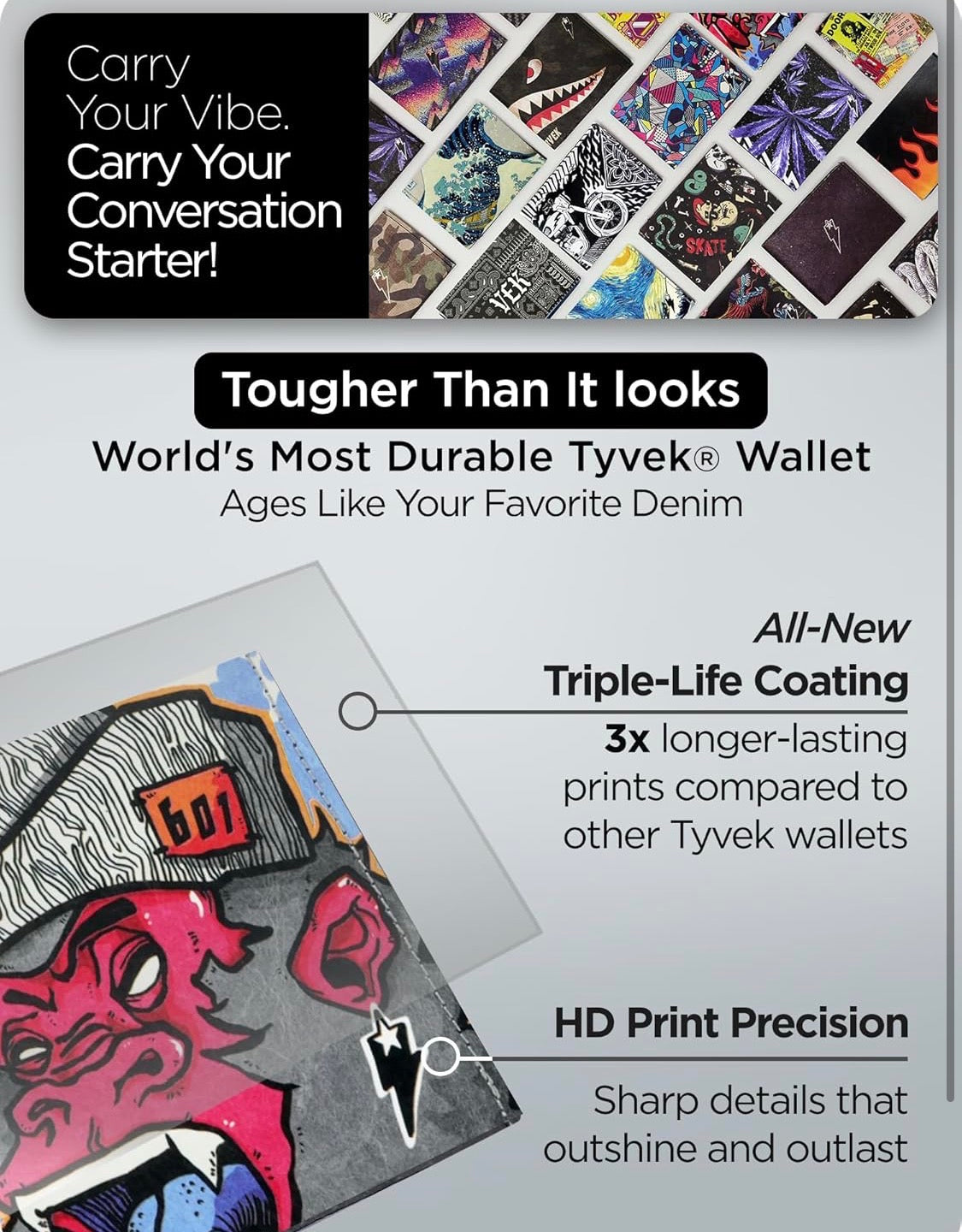 Supervek Monkey Anime Paper Slim Wallet