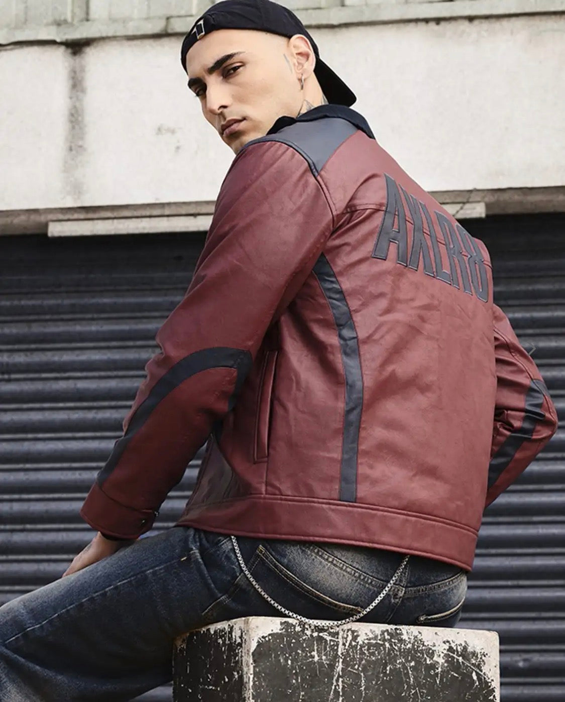 SNITCH Men Zip-Front Oversized Fit Jacket