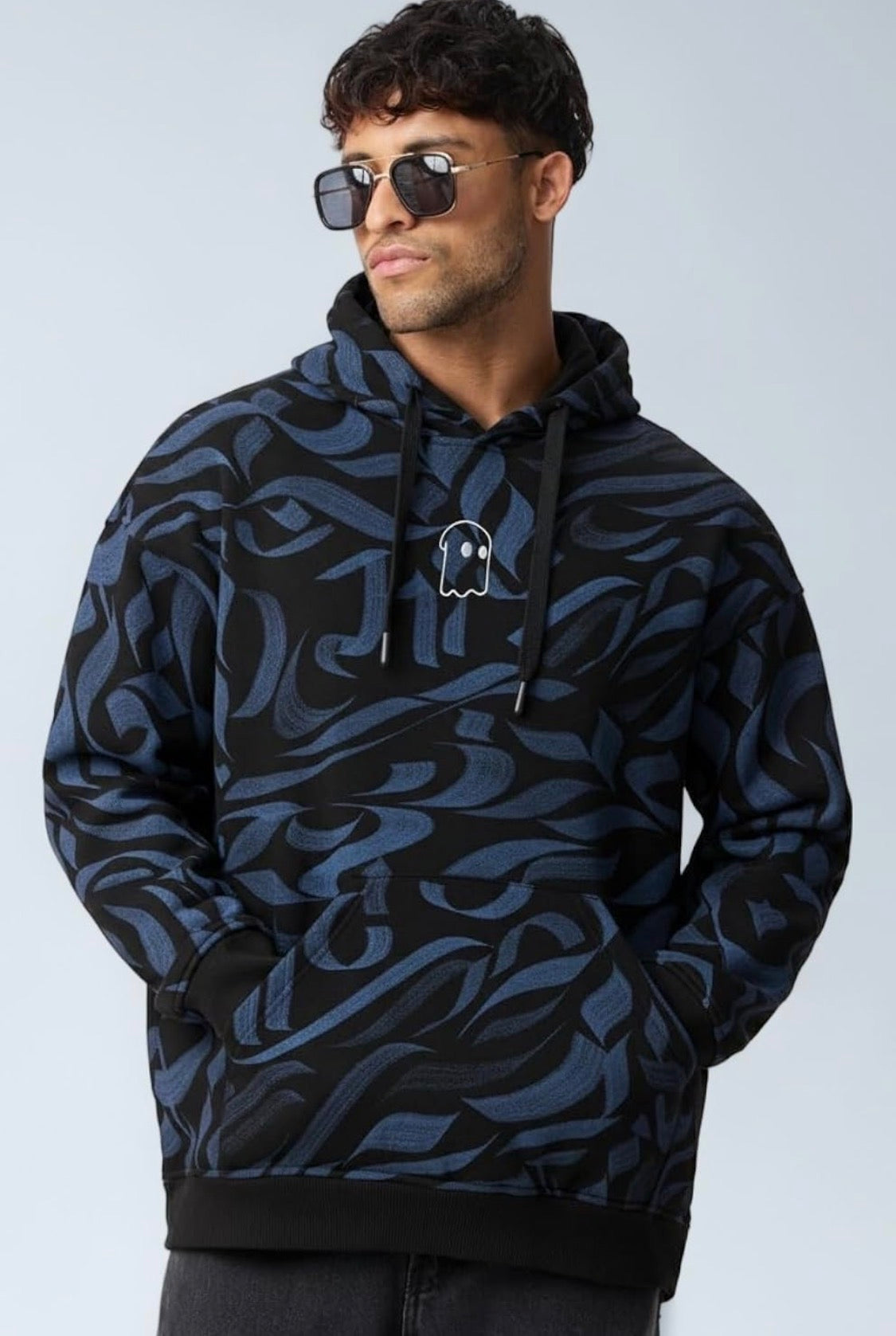 The Souled Store Calligraphy Men and Boys Full Sleeves Hoodie