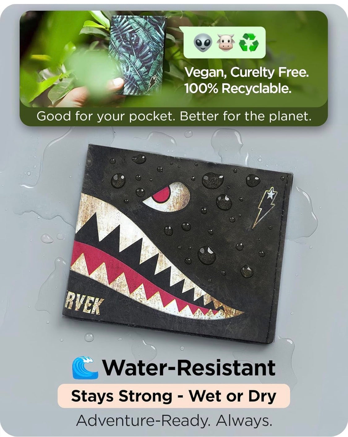 Supervek Bape Shark Stitched Paper Wallet