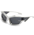 AUGEN Cool Futuristic Y2K Sunglasses Men Women Sports Wraparound Shield Cat Eye Glass Alien Space Shades (223)