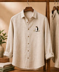 BUDA JEANS CO Men Embroidered Regular Fit Shirt with Spread Collar