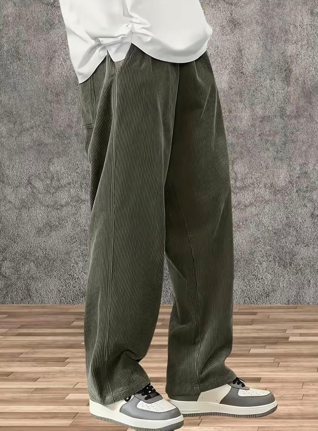 Samfor Men's Comfortable Baggy Corduroy Pants