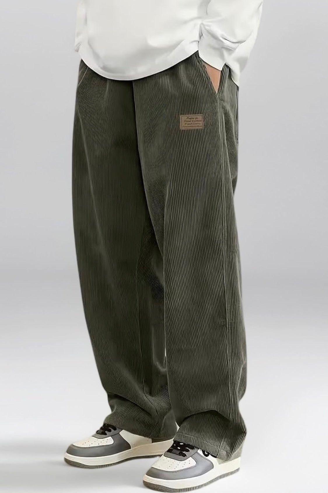 Samfor Men's Comfortable Baggy Corduroy Pants