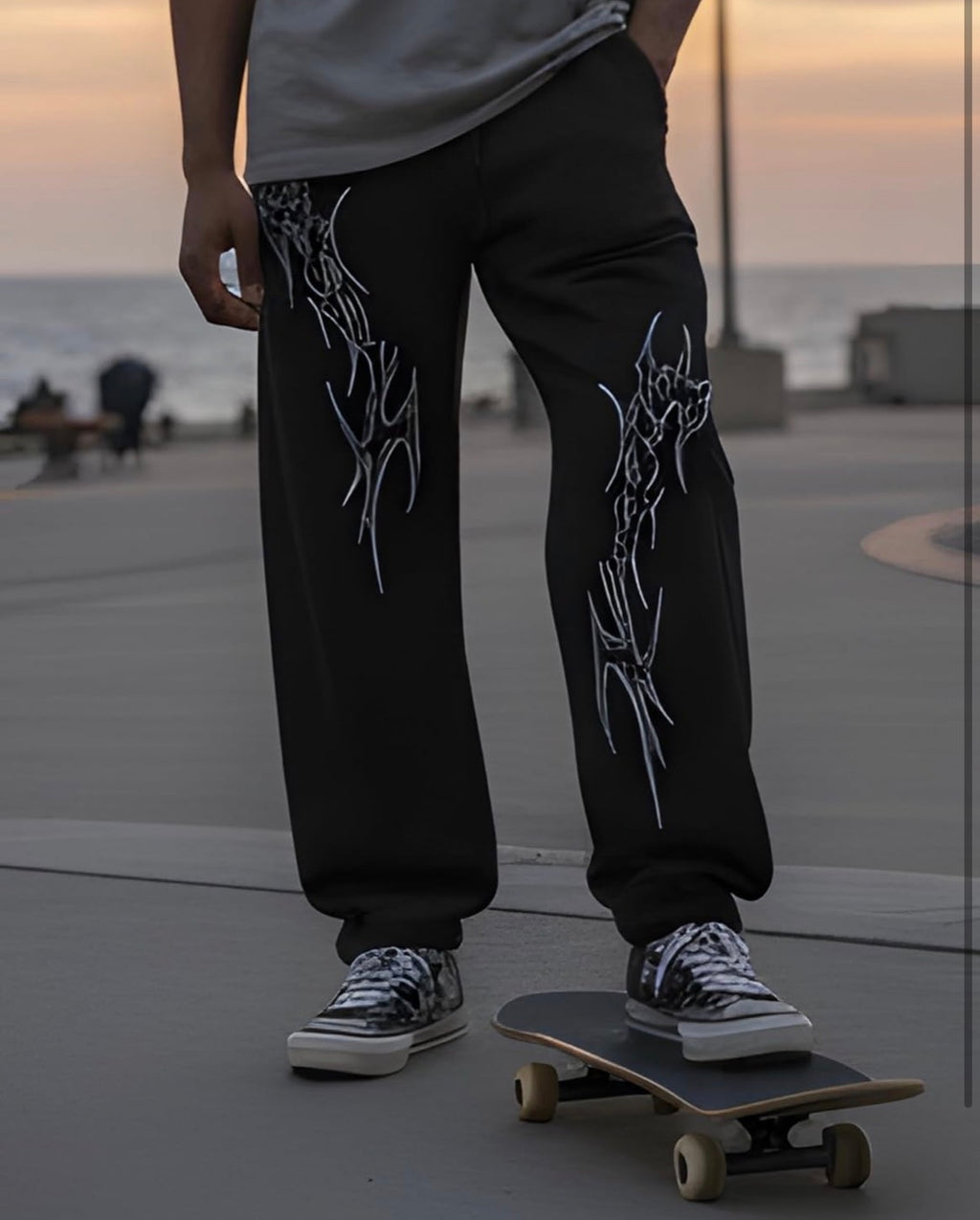 Aesthetic Gothic Wide Leg Pants for Men