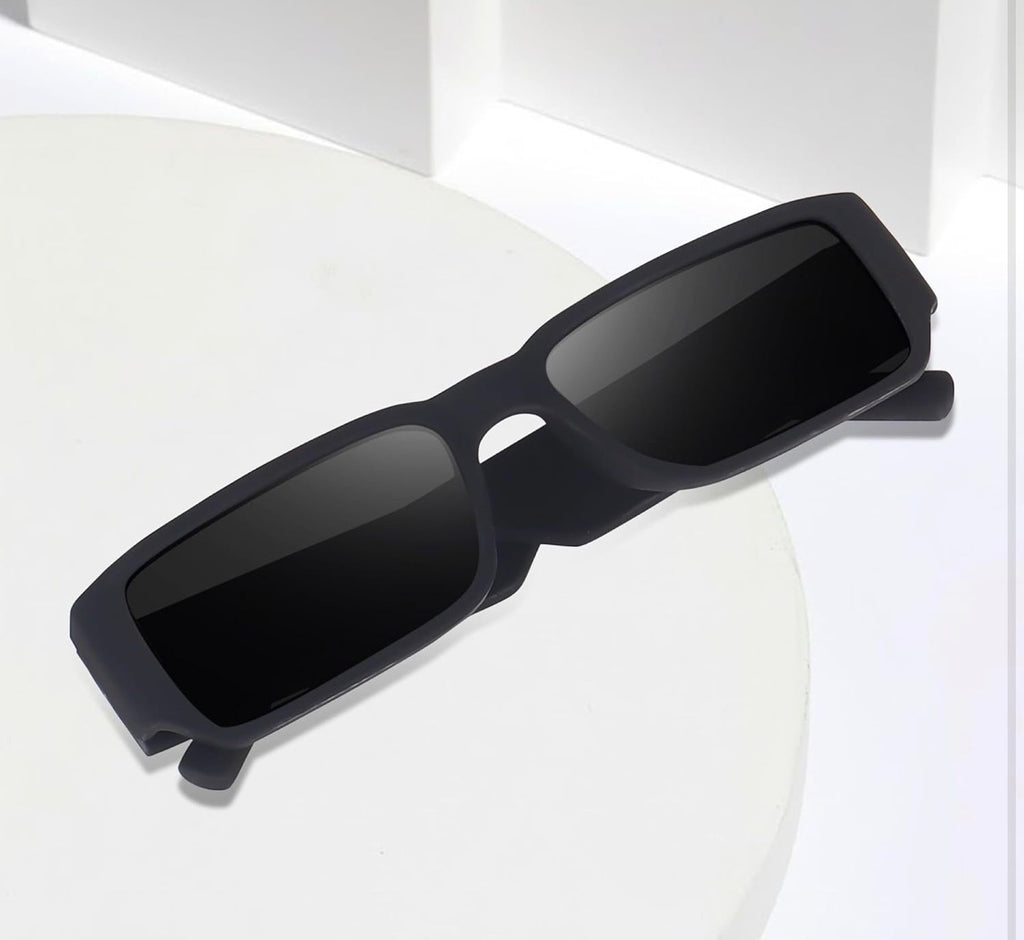 IFLASH Mc Stan Rectangular Retro Vintage Narrow UV Protection Sunglasses for Men and Women
