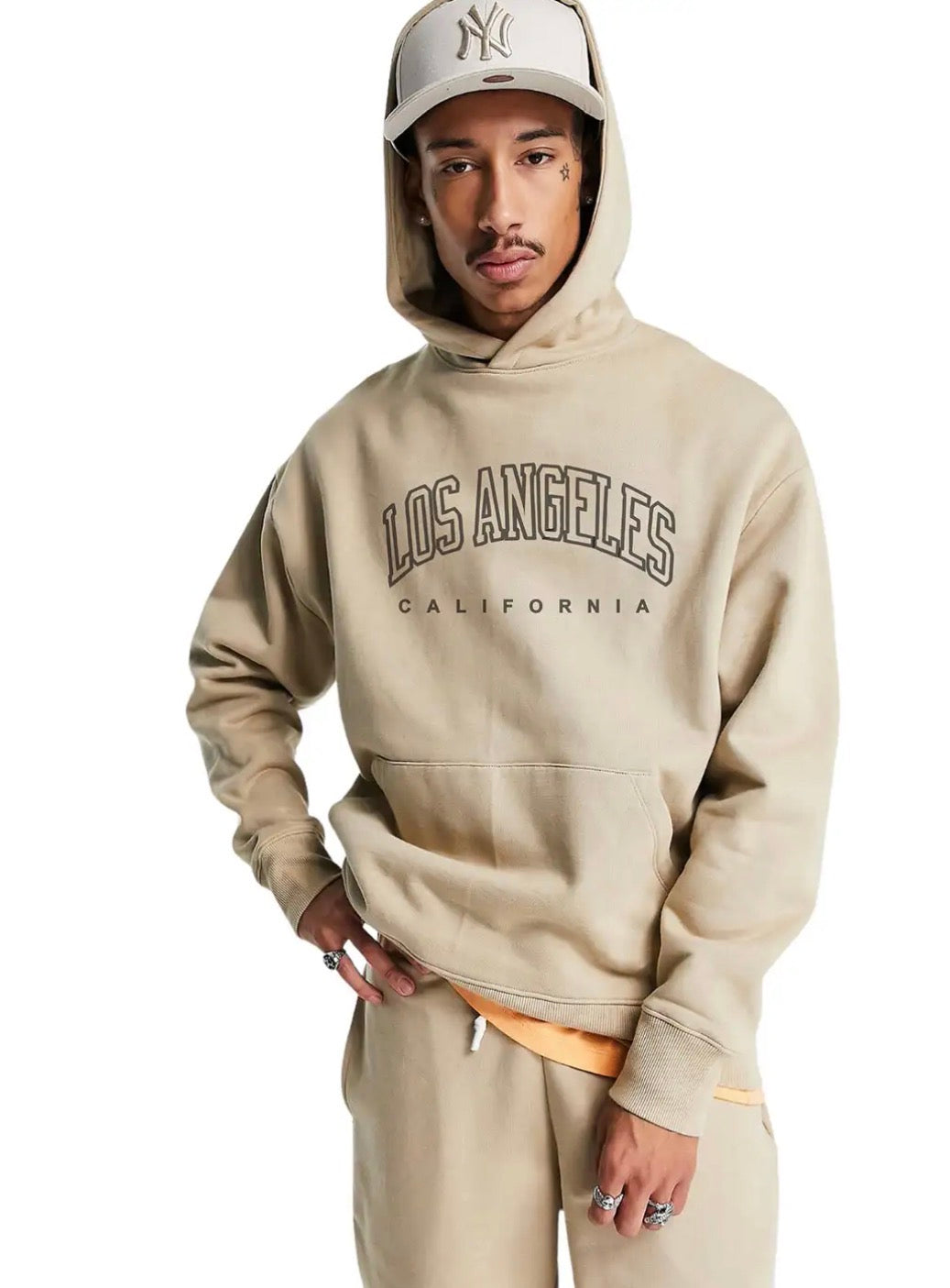 BE SAVAGE Men Typographic Print Loose Fit Hoodie