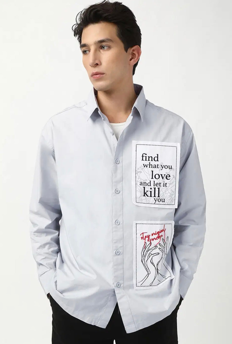 BEWAKOOF Men Graphic Print Oversized Fit Shirt