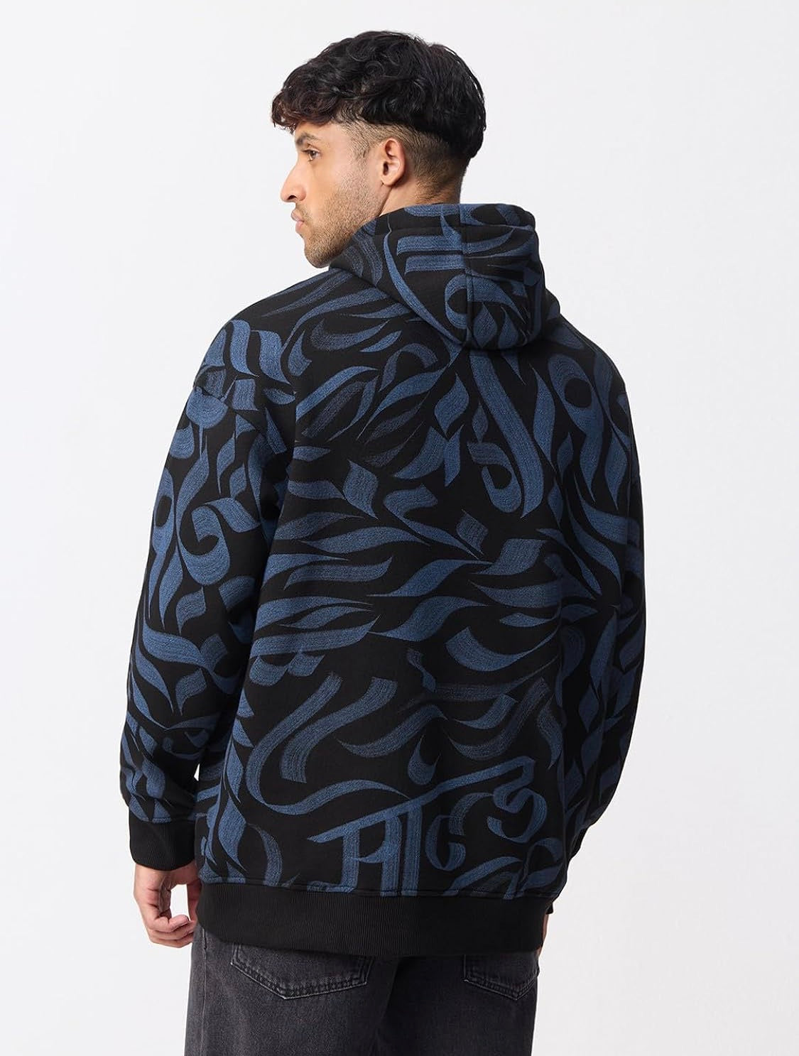 The Souled Store Calligraphy Men and Boys Full Sleeves Hoodie