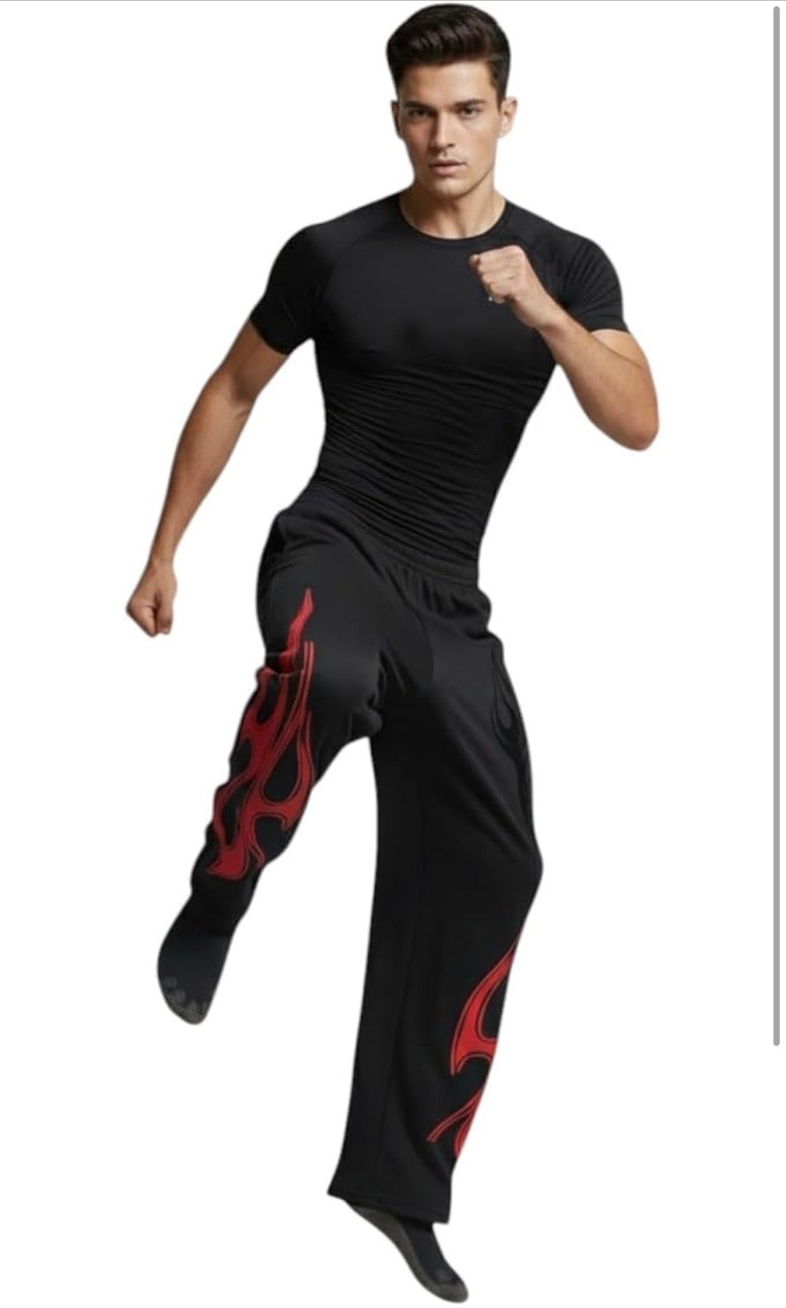 Red Flame Unisex Flame Graphic Lower